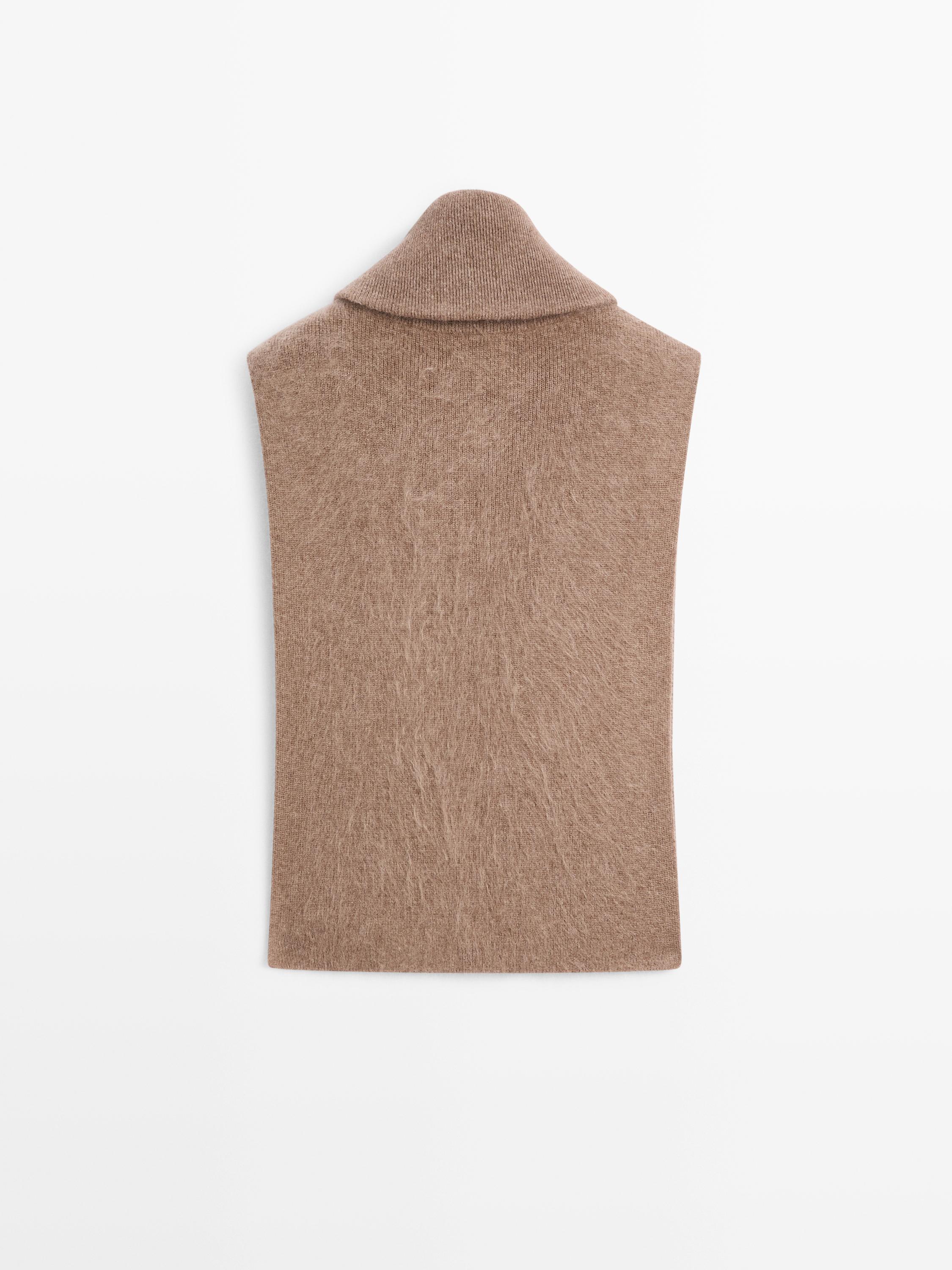 Plastron long fermeture Éclair 100 % cachemire